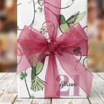 21st Birthday Irish Green Hummingbirds Wrapping Paper<br><div class="desc">This 21st Birthday Irish Green Hummingbirds Wrapping Paper features customizable birthday year and name, making each gift beautifully personal and memorable. Hand-drawn green hummingbirds flutter gracefully among flowing green clover vines, illustrated in pen-and-ink cross-hatching style for a modern, detailed look. Perfect for celebrating a special 21st birthday (or any other...</div>