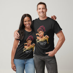21st Birthday key custom photo gold black T-Shirt