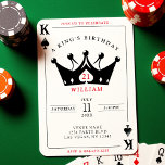 21st Birthday King of Spades Casino Poker Card<br><div class="desc">Cool king of spades playing card 21st birthday invitation for men.  Personalize it with your age and event details.  Great for a poker or Las Vegas themed birthday celebration.</div>