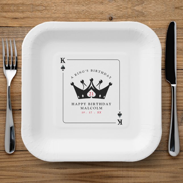 21st Birthday King of Spades Casino Poker Card Paper Plates (21st Birthday King of Spades Casino Poker Card Paper Plates
)