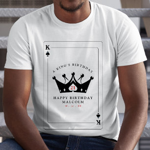21st Birthday King of Spades Casino Poker Card T-Shirt
