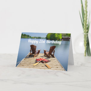 **21st** BIRTHDAY LAKE STYLE GREETINGS Card