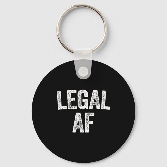 21st Birthday Legal Af Long Sleeve  Keychain (Front)