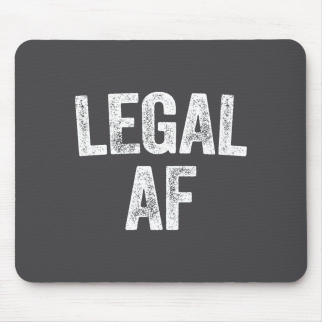 21st Birthday Legal Af Long Sleeve  Mouse Pad (Front)
