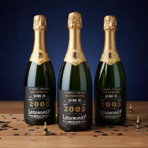 21st Birthday Legend Add Your Name 2005 Vintage Sparkling Wine Label