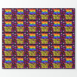 [ Thumbnail: 21st Birthday: Loving Hearts Pattern, Rainbow # 21 Wrapping Paper ]
