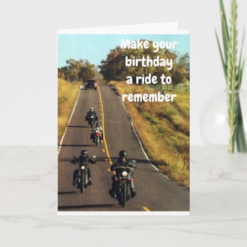 21st BIRTHDAY MAKE IT THE RIDE OF YOUR LIFE Card