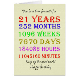 21st Birthday Milestones
