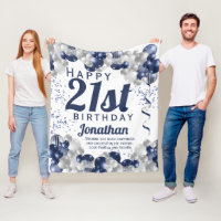 21st birthday Navy Balloons