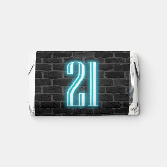 21st Birthday Neon Sign  Hershey's Miniatures (Front)