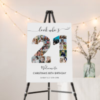 21st Birthday Number 21 Photo Collage Welcome