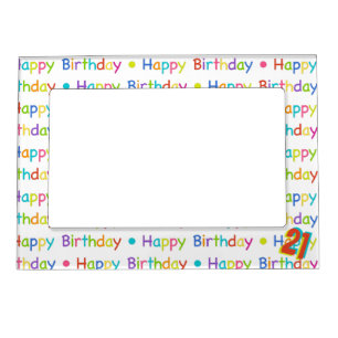 21st Birthday or Any Birthday Year Magnetic Frame