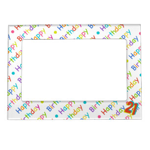 21st Birthday or Any Birthday Year Magnetic Photo Frame