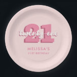 21st Birthday Paper Plates<br><div class="desc">Create your own 21st birthday paper plate with personalized name.</div>