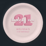 21st Birthday Paper Plates<br><div class="desc">Create your own 21st birthday paper plate with personalized name.</div>