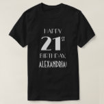 [ Thumbnail: 21st Birthday Party - Art Deco Inspired Look Shirt ]