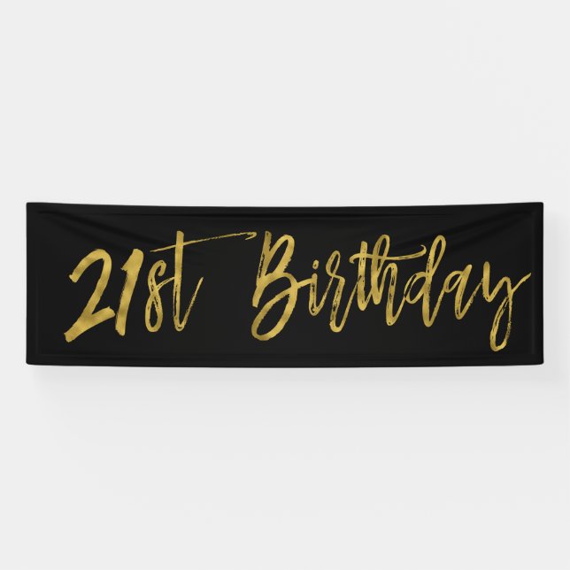 21st Birthday Party Banner (Horizontal)