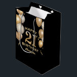 21st Birthday Party Black and Gold Balloons Medium Gift Bag<br><div class="desc">21st Birthday Party Black and Gold Balloons and Confetti Gift Bag. For further customization,  please click the "Customize it" button and use our design tool to modify this template.</div>