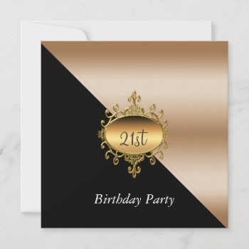 21st Birthday Party Black  Invitation by invitesnow at Zazzle