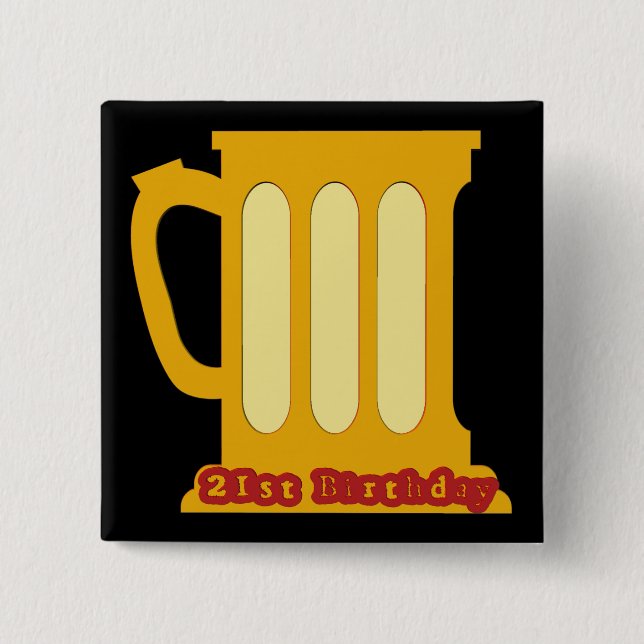 21st Birthday Party Button (Front)