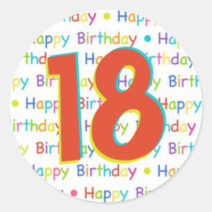 21st Birthday Party Customizable Age Napkins Classic Round Sticker