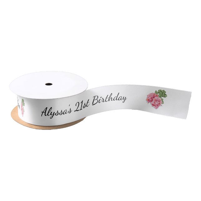 21st Birthday Party Favor Ribbon (Spool)