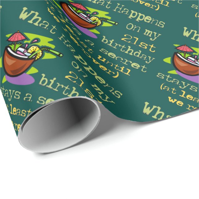 21st Birthday Party Gifts Wrapping Paper (Roll Corner)