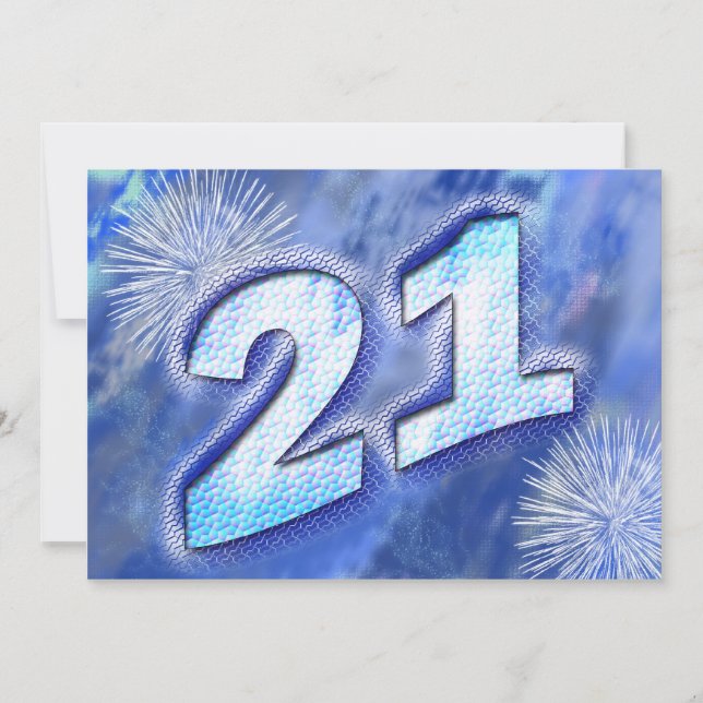 21st Birthday Party Invitation (Front)
