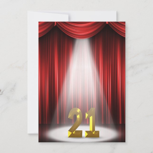 21st Birthday Party Invitation (Front)
