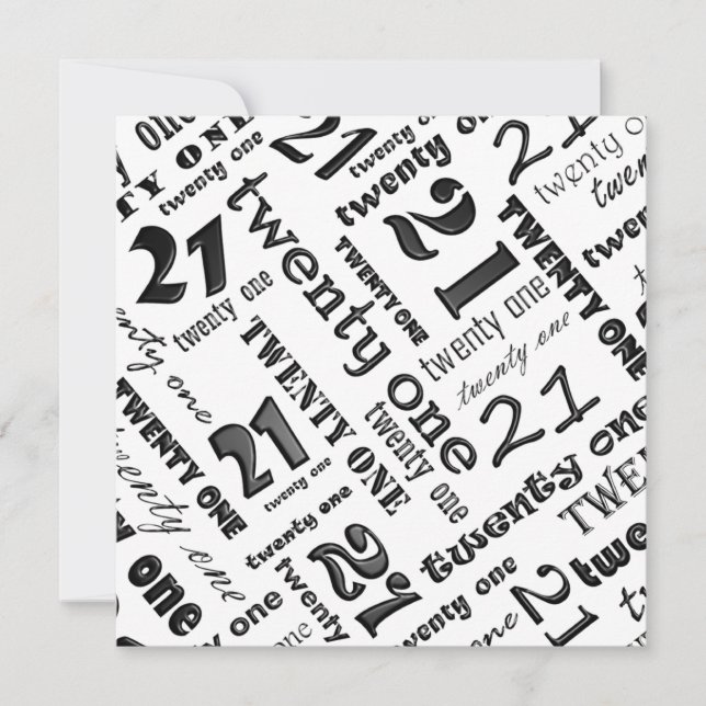 21st Birthday Party Invitation (Front)