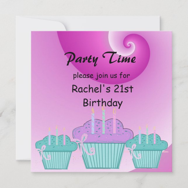 21st Birthday Party Invitation (Front)