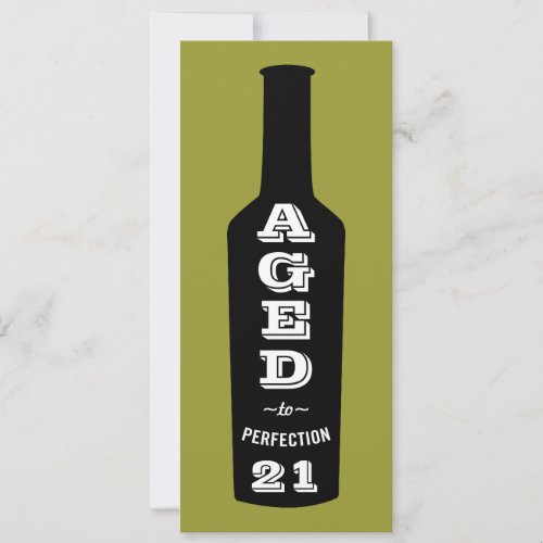 21st Birthday Party Invitation Aged to Perfection