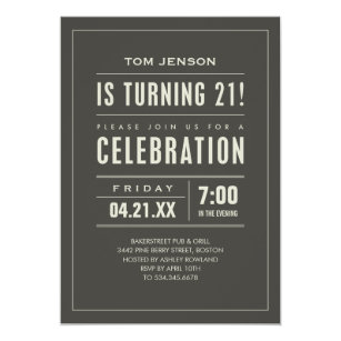 guys 21st birthday invitations zazzle