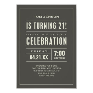 Boys 21St Invitations 4