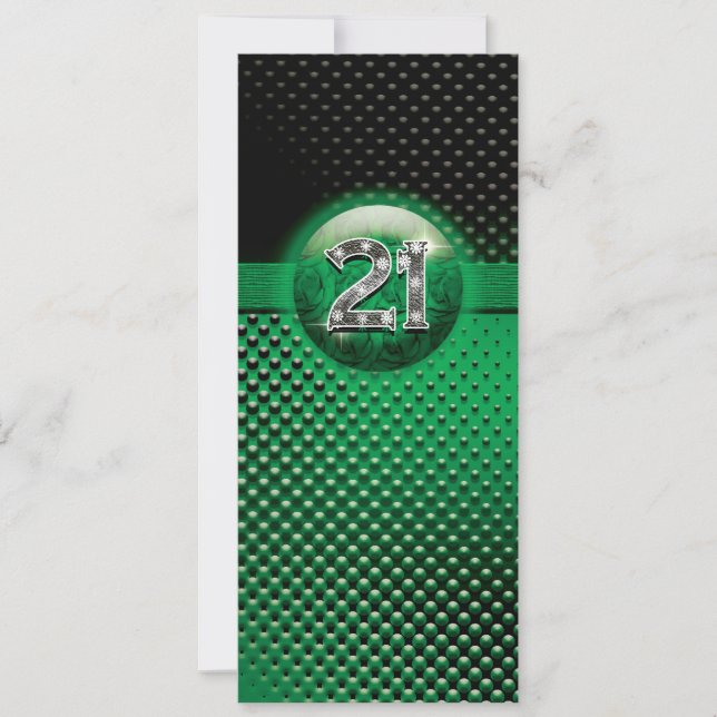 21st birthday party invitations elegant (Front)