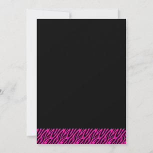 21st Birthday Party Invitations - Hot Pink Safari