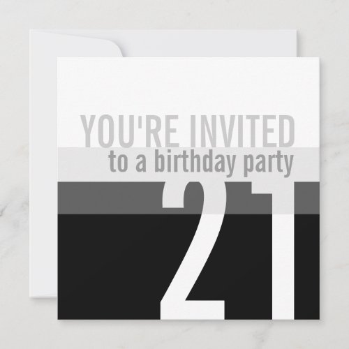 21st Birthday Party Invitations {Silver}
