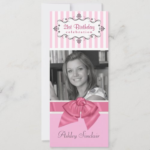 21st Birthday Party Invitations with Photo