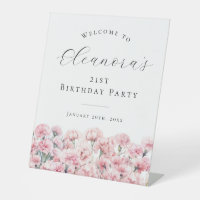 21st Birthday Party January Birth Flower Welcome
