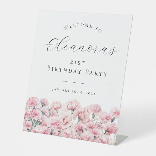 21st Birthday Party January Birth Flower Welcome