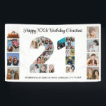 21st Birthday Party Number 21 Photo Collage Banner<br><div class="desc">Mark twenty one years of wonderful memories and adventures with this captivating 21st Birthday Number Photo Collage. This customizable template is the perfect blend of creativity and sentiment, allowing you to create a truly memorable gift for your loved one's special day. Capture the essence of incredible years in a single...</div>
