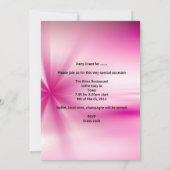21st Birthday Party Pink Champagne 21 Invitation (Back)