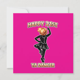 21st Birthday Party Pink Sticker rose gold Invitation
