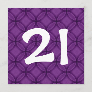 21st Birthday Party Purple Circles Template W1060
