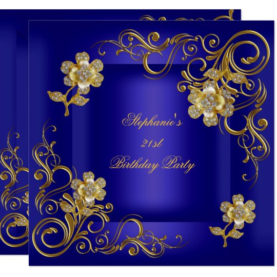 Party Supplies Purple Gold Flowers 21st Personalised Birthday