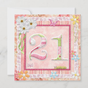 21st birthday party scrapbooking style invitation
