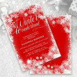 21st Birthday Party Winter Wonderland Snowflake Invitation<br><div class="desc">Elegant winter wonderland 21st birthday invitation features beautiful calligraphy surrounded by a lush snowflake and snow border. The snowflakes pop against the pretty red background. You can actually change the background color to any color. Winter Wonderland can't be changed, but all of the remaining text can be edited. This item...</div>