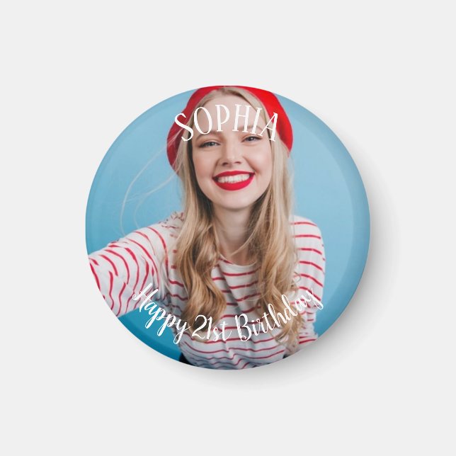 21st Birthday personalized  Magnet (Front)