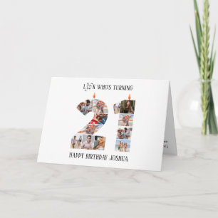 21st Birthday Photo Card
