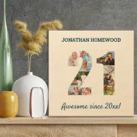 Personalized 21st Birthday Gift, Custom Photo Collage Number 21 Canvas Wall  Art - Stunning Gift Store